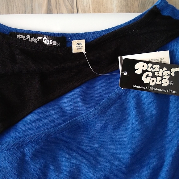 Planet Gold Asymmetrical Sweater Dress - Picture 7 of 7